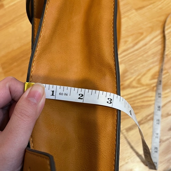 JustFab Camel Pablo Classic Crossbody Bag - Picture 14 of 14